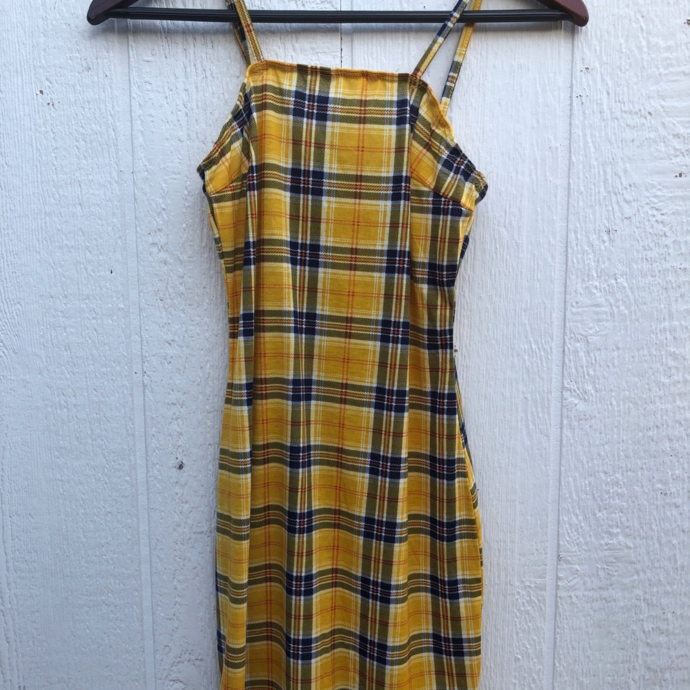 🌞yellow plaid dress🌞